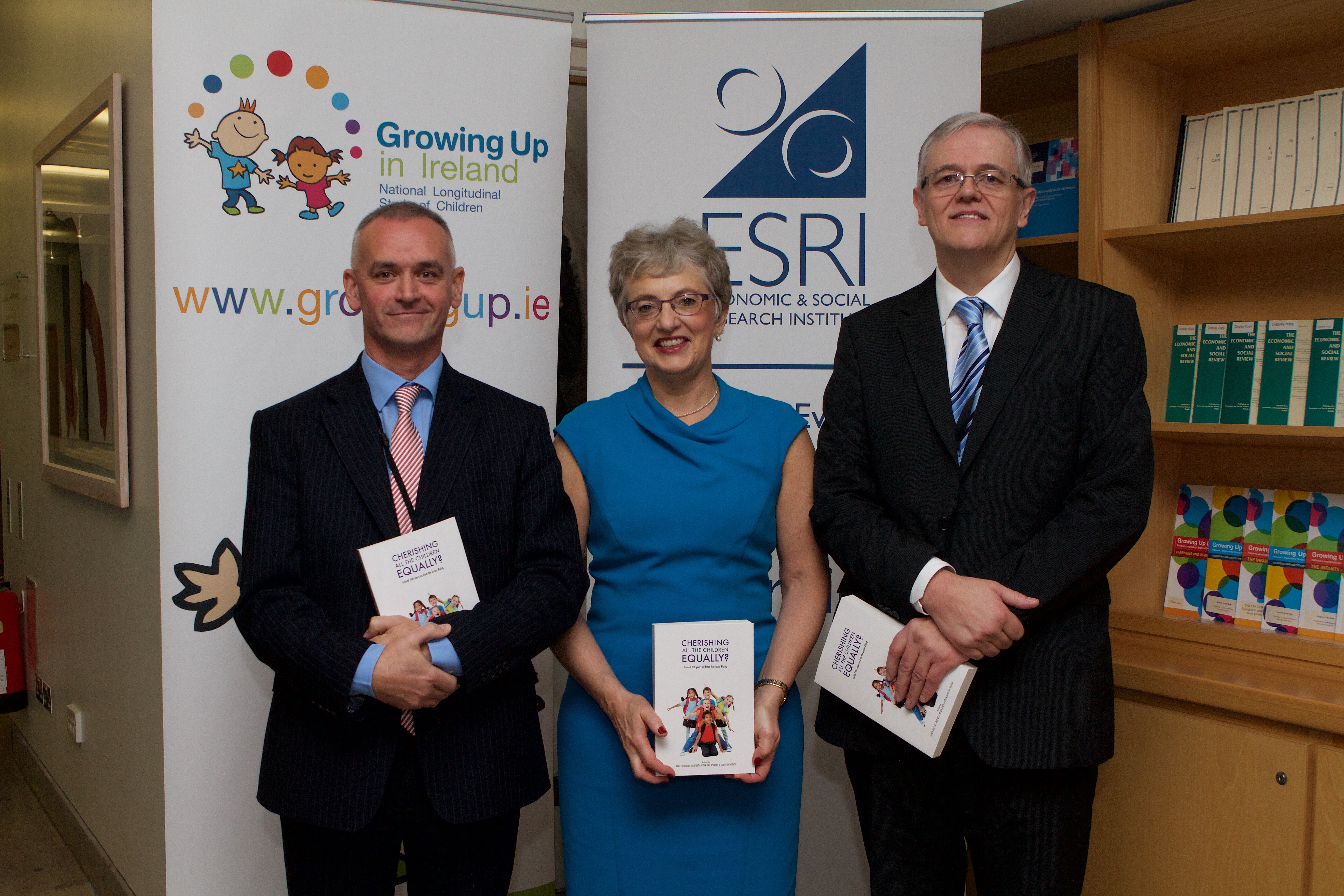 Alan Barrett, Director ESRI / Dr Katherine Zappone TD, Minister for Children and Youth Affairs / James Williams, co-editor